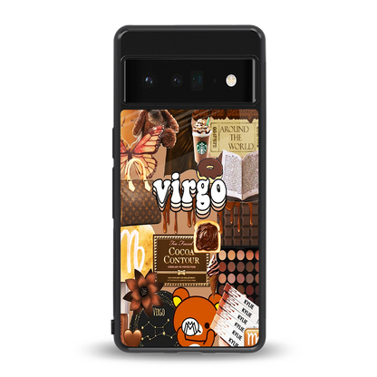 virgo aesthetic collage back phone cover | glass case for google pixel 6 pro