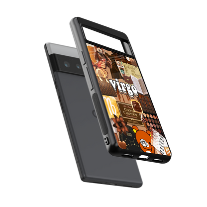 virgo aesthetic collage back phone cover | glass case for google pixel 6 pro