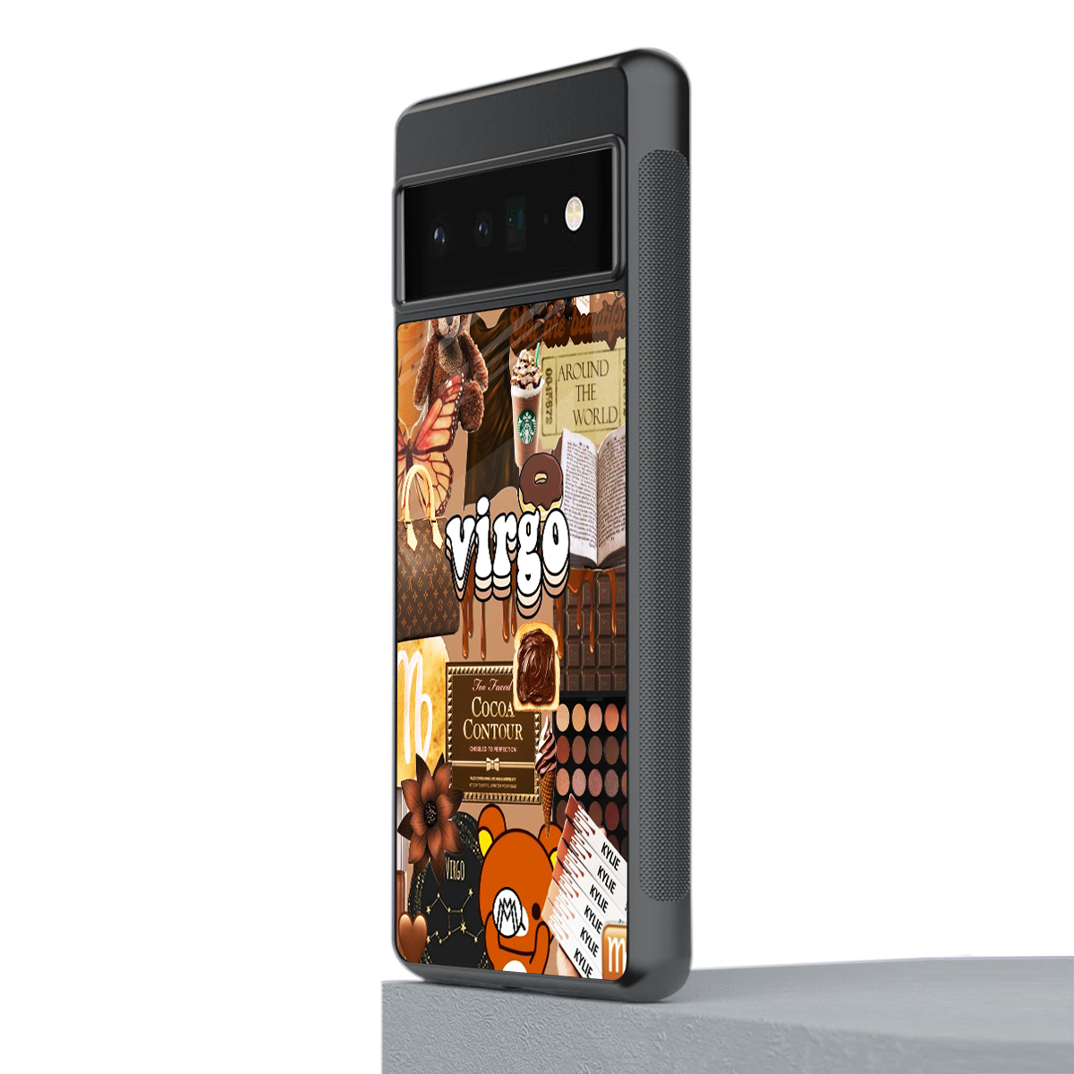 virgo aesthetic collage back phone cover | glass case for google pixel 6 pro