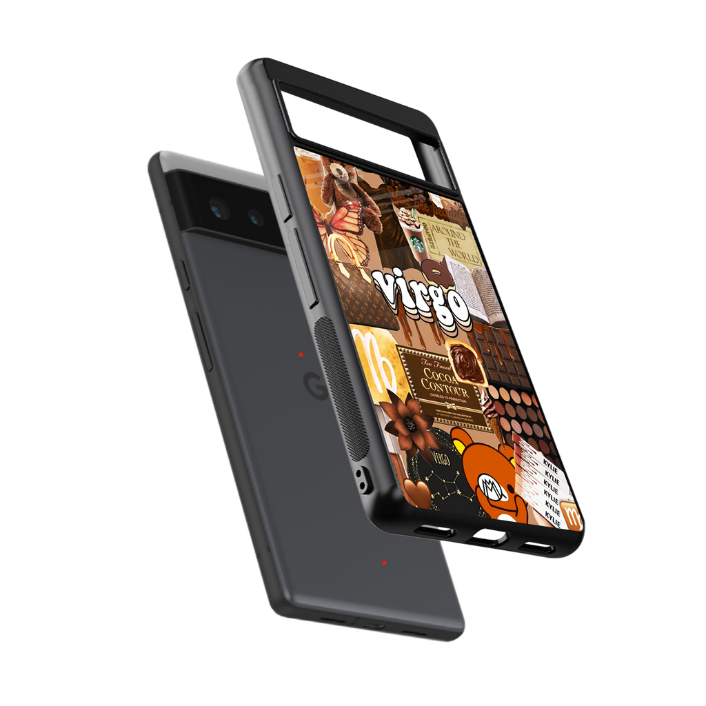 virgo aesthetic collage back phone cover | glass case for Google Pixel 6A