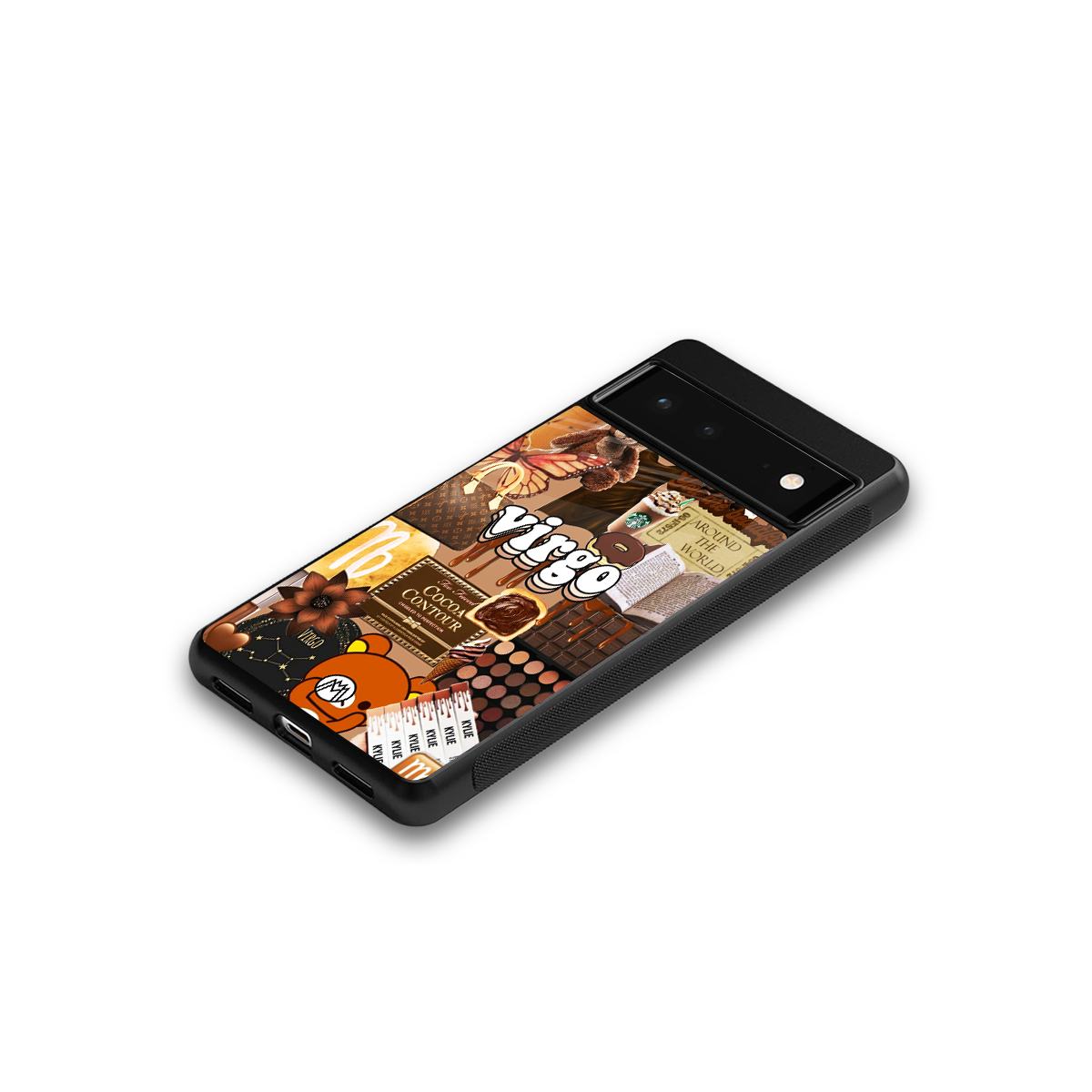 virgo aesthetic collage back phone cover | glass case for google pixel 6