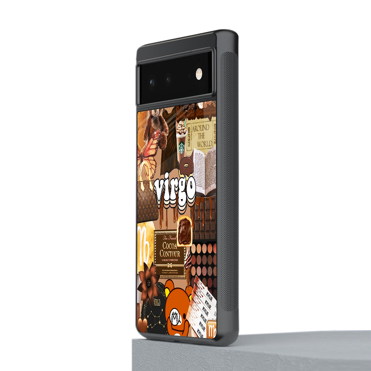 virgo aesthetic collage back phone cover | glass case for google pixel 6