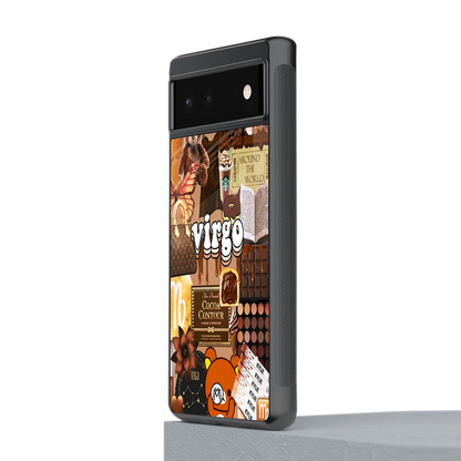 virgo aesthetic collage back phone cover | glass case for Google Pixel 6A