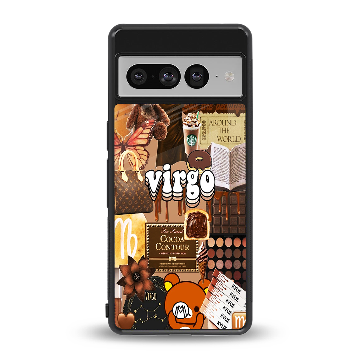 virgo aesthetic collage back phone cover | glass case for google pixel 7 pro