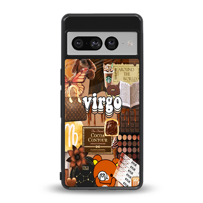 virgo aesthetic collage back phone cover | glass case for google pixel 7 pro
