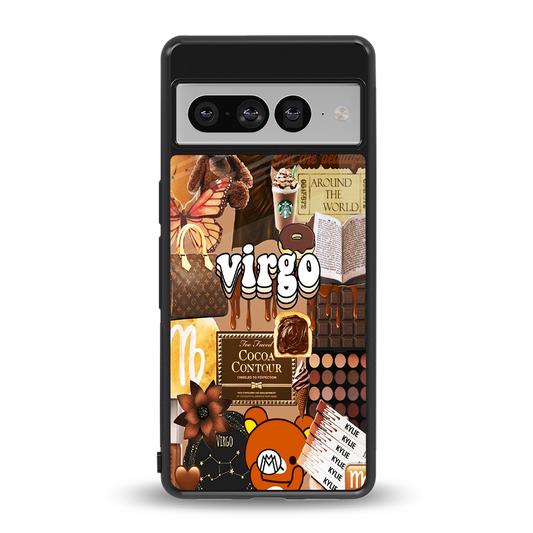 virgo aesthetic collage back phone cover | glass case for google pixel 7 pro