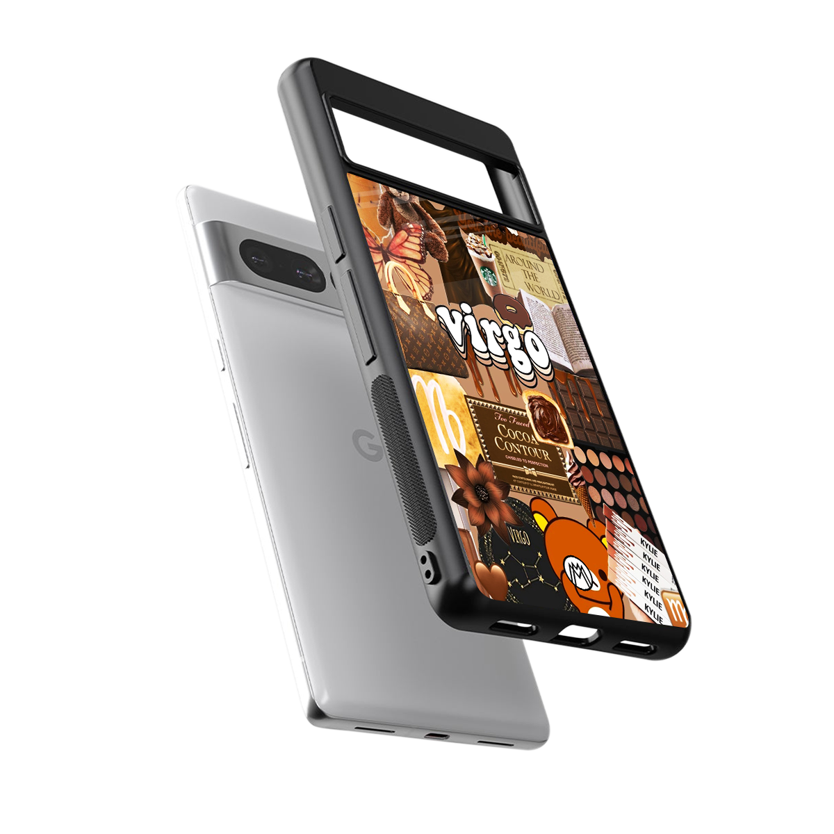 virgo aesthetic collage back phone cover | glass case for google pixel 7 pro