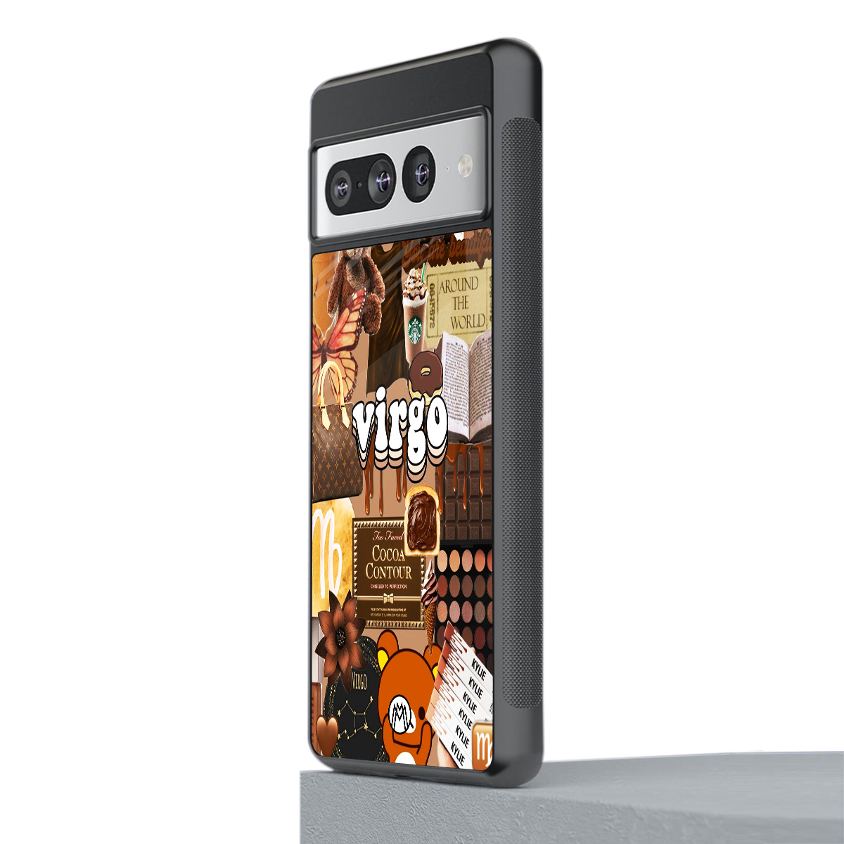 virgo aesthetic collage back phone cover | glass case for google pixel 7 pro