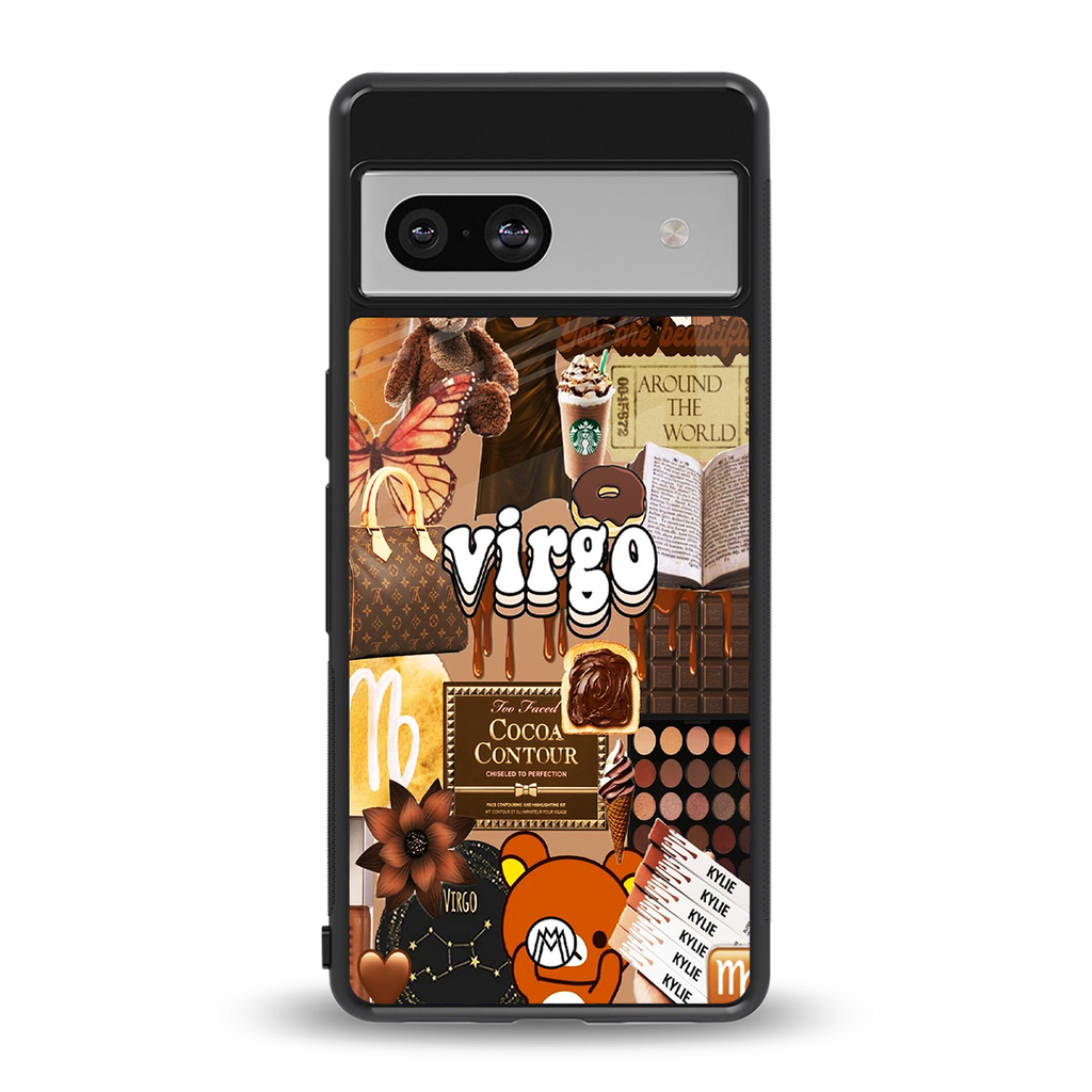 virgo aesthetic collage back phone cover | glass case for Google Pixel 7