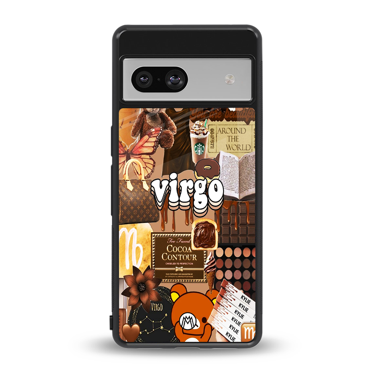 virgo aesthetic collage back phone cover | glass case for Google Pixel 7