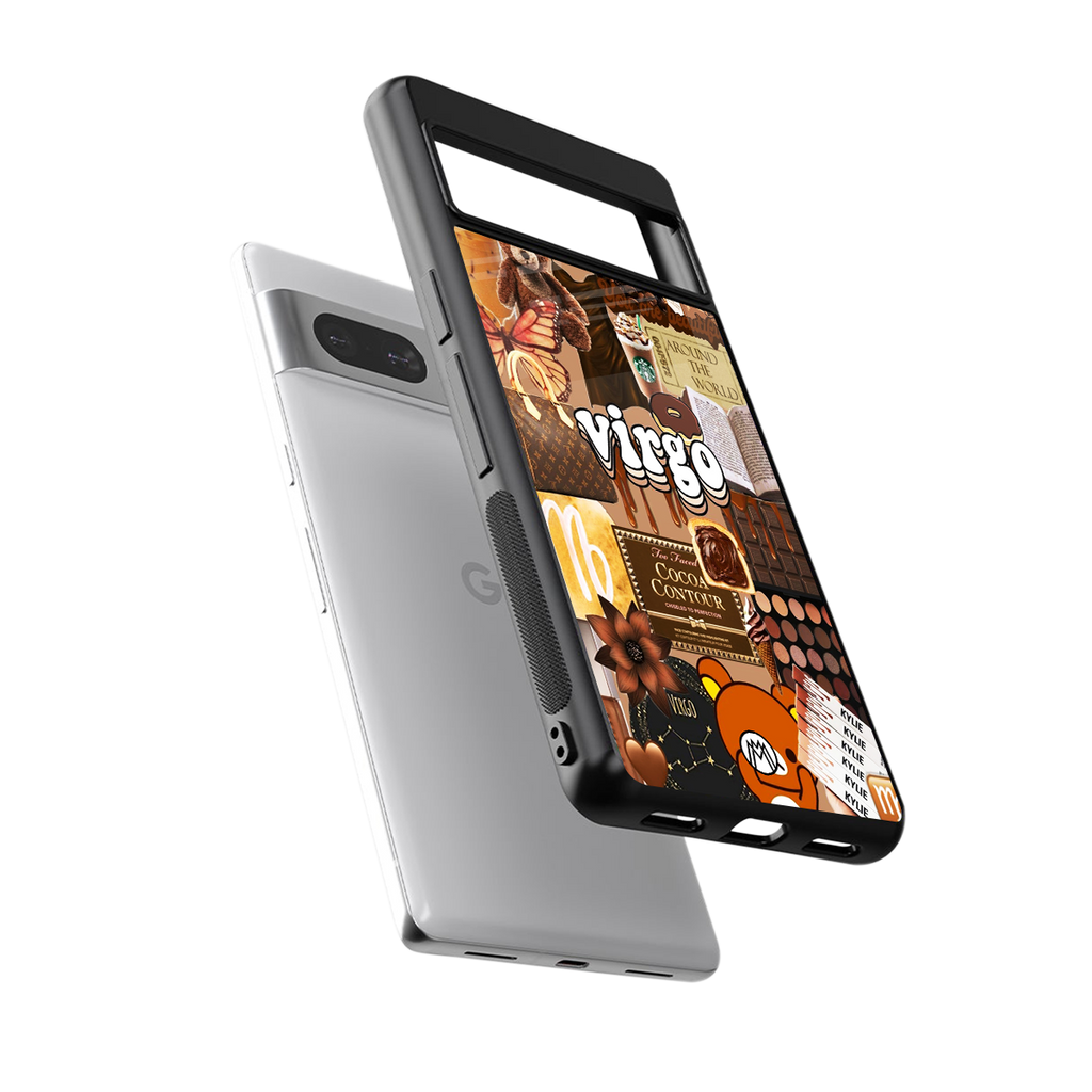 virgo aesthetic collage back phone cover | glass case for Google Pixel 7