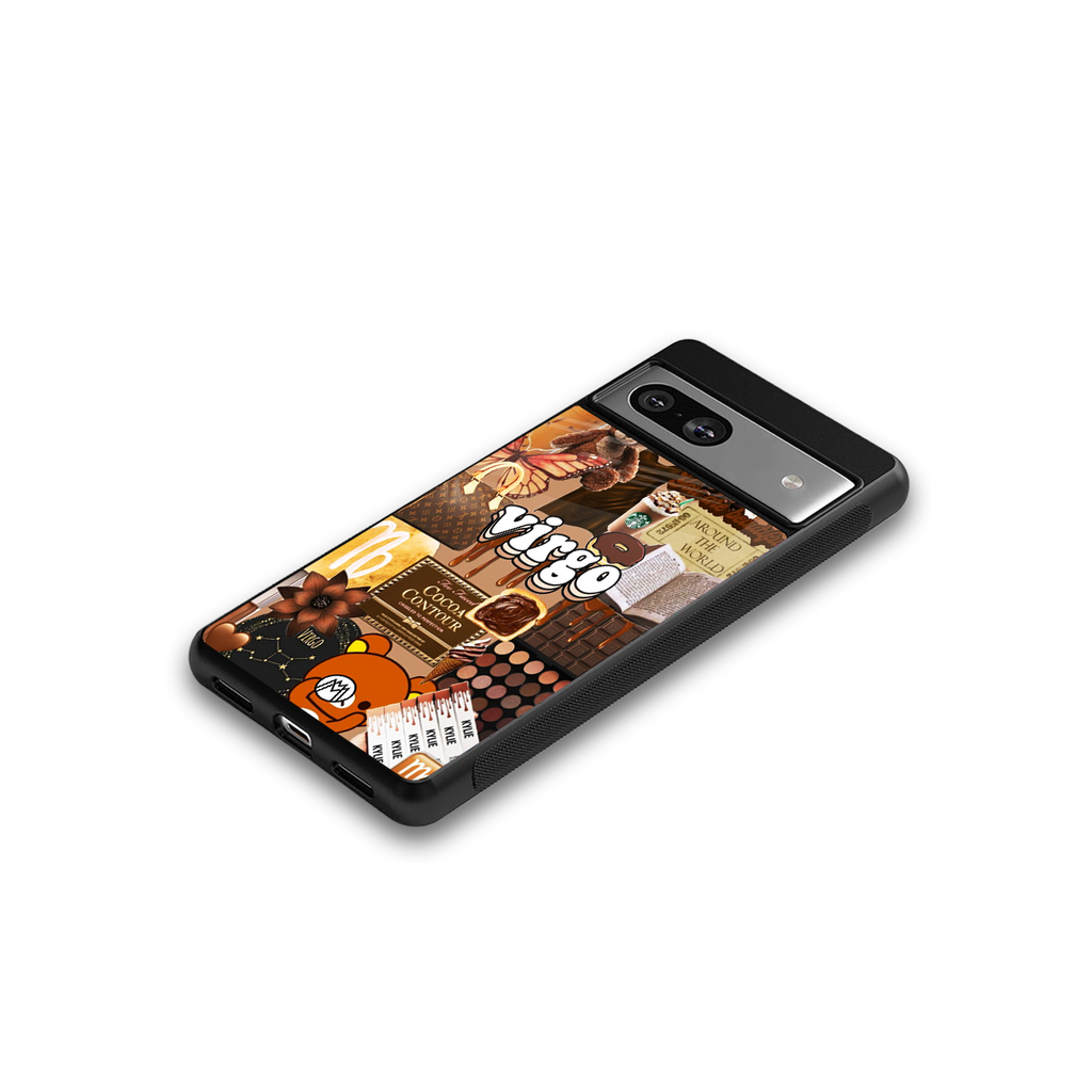 virgo aesthetic collage back phone cover | glass case for Google Pixel 7