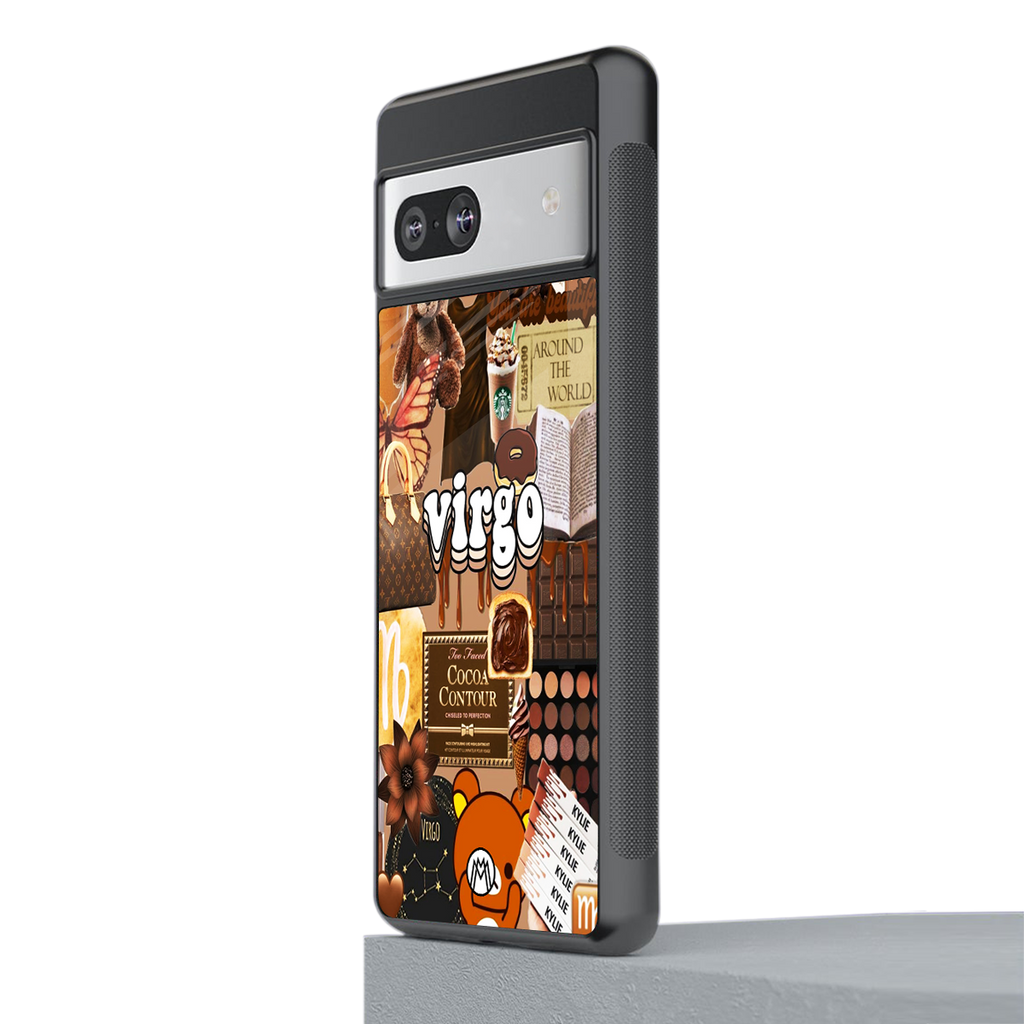 virgo aesthetic collage back phone cover | glass case for Google Pixel 7