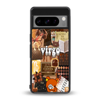 virgo aesthetic collage back phone cover | glass case for google pixel 8 pro