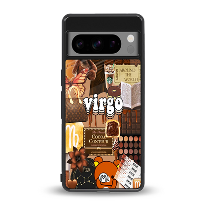 virgo aesthetic collage back phone cover | glass case for google pixel 8 pro