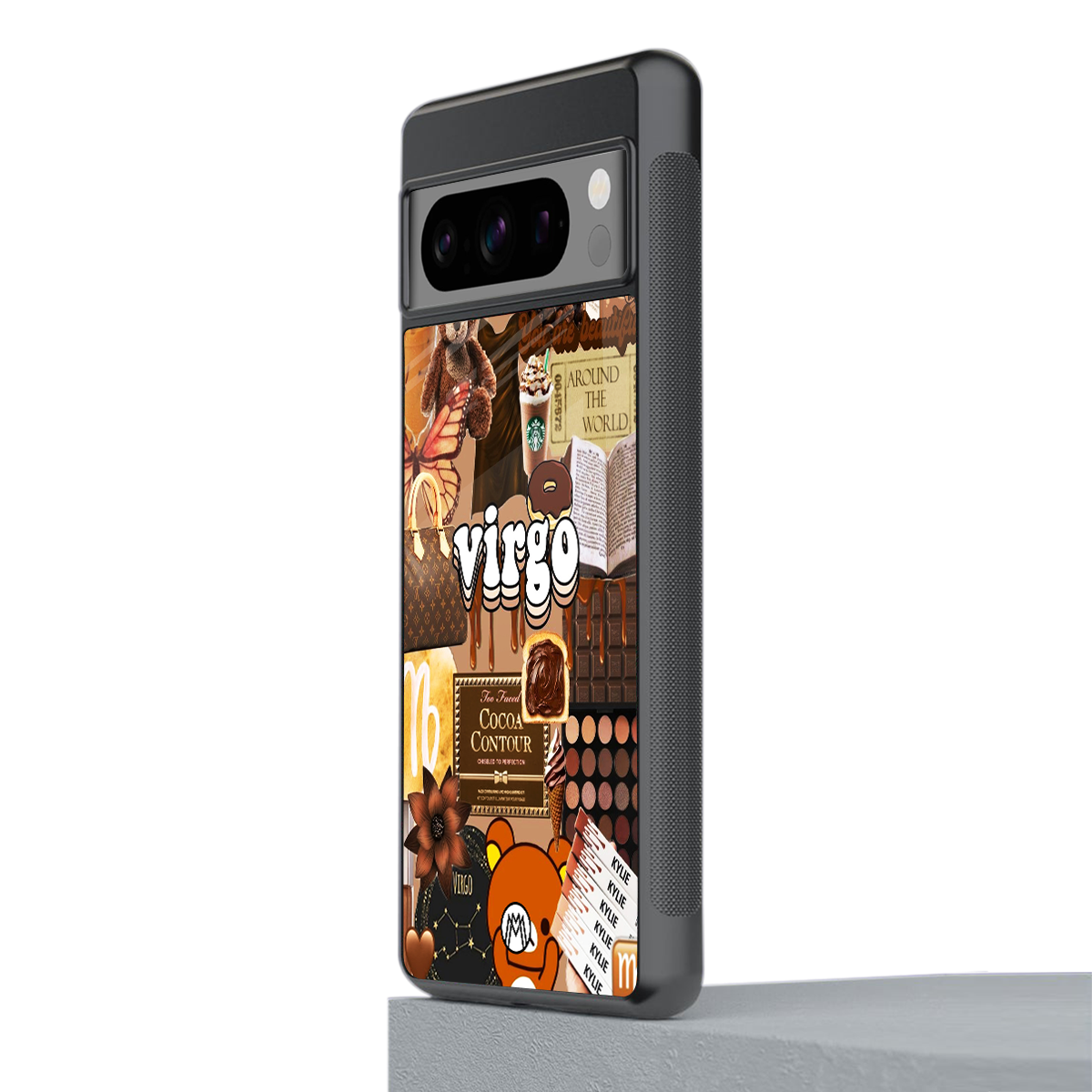 virgo aesthetic collage back phone cover | glass case for google pixel 8 pro