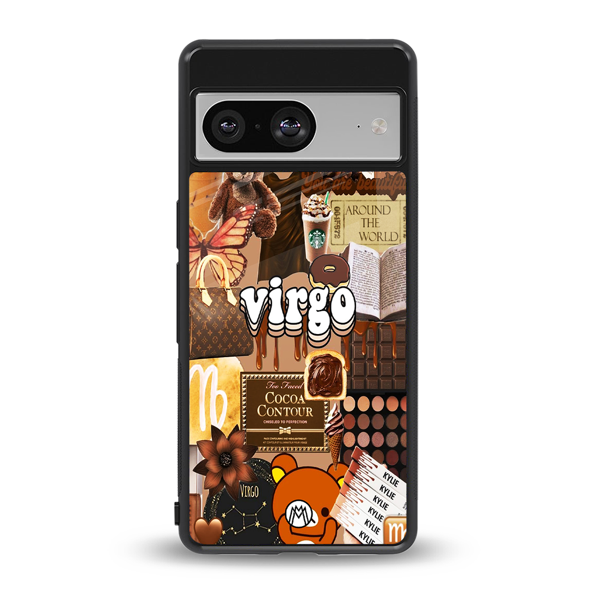 virgo aesthetic collage back phone cover | glass case for Google Pixel 8