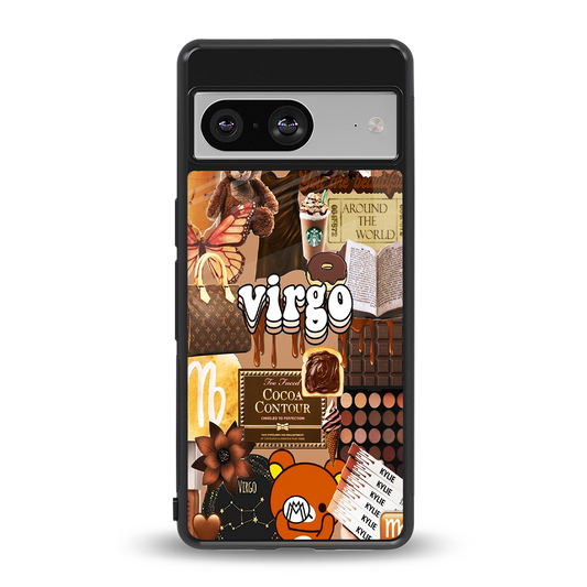 virgo aesthetic collage back phone cover | glass case for Google Pixel 8
