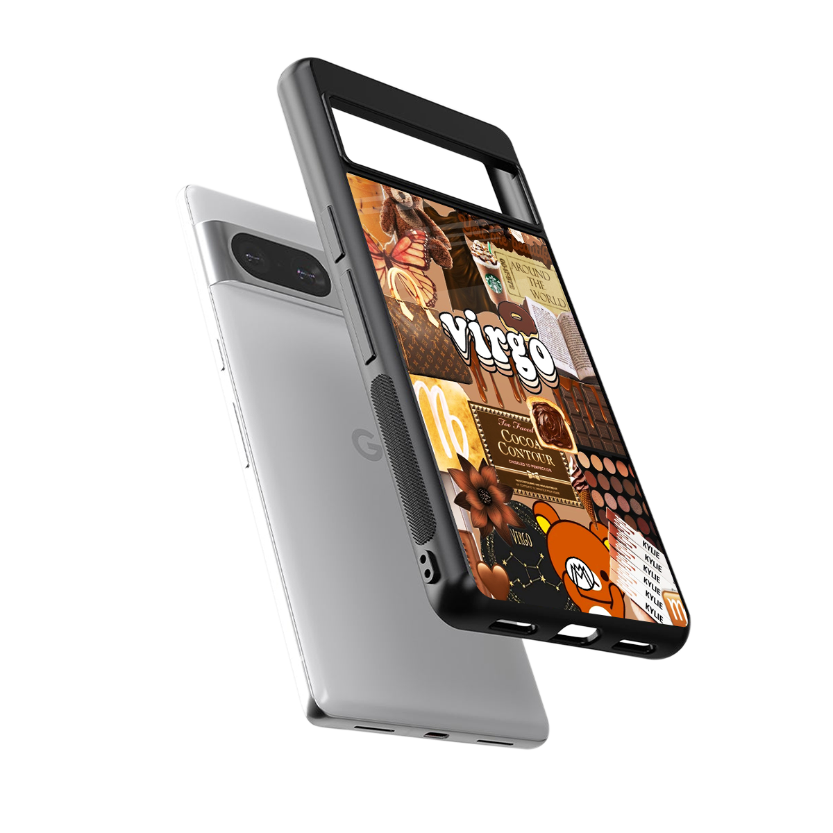 virgo aesthetic collage back phone cover | glass case for Google Pixel 8