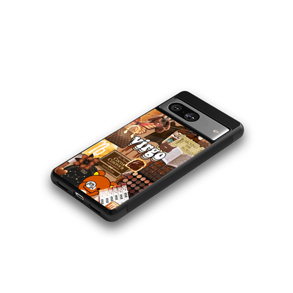 virgo aesthetic collage back phone cover | glass case for Google Pixel 8
