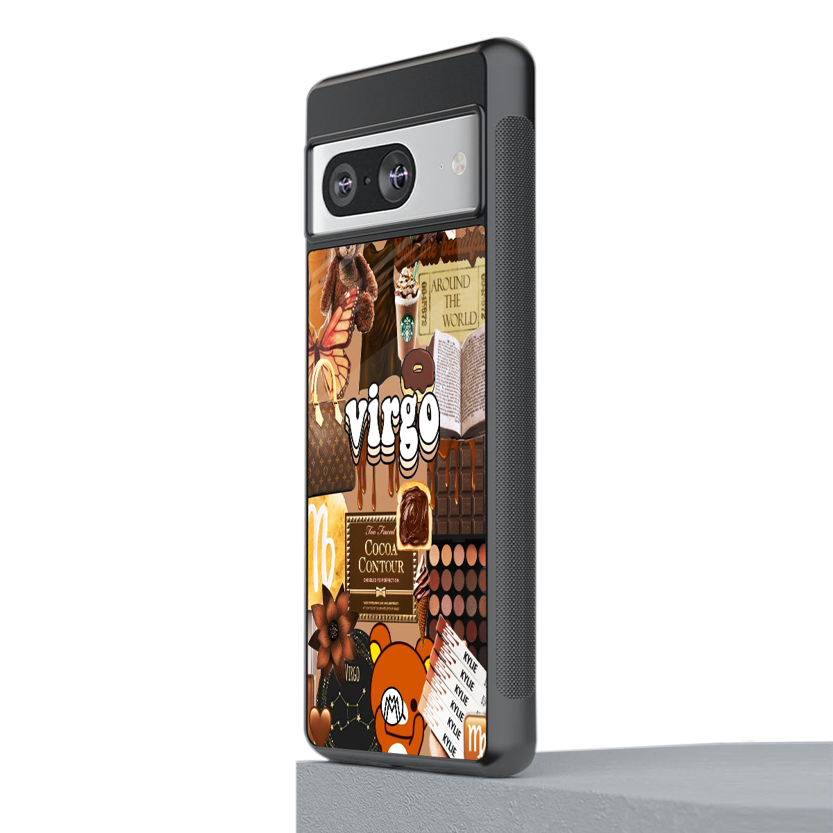virgo aesthetic collage back phone cover | glass case for Google Pixel 8