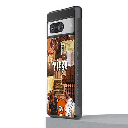 virgo aesthetic collage back phone cover | glass case for Google Pixel 8