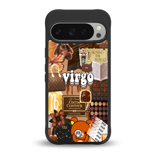 virgo aesthetic collage back phone cover | glass case for google pixel 9 pro xl