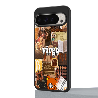 virgo aesthetic collage back phone cover | glass case for google pixel 9 pro xl