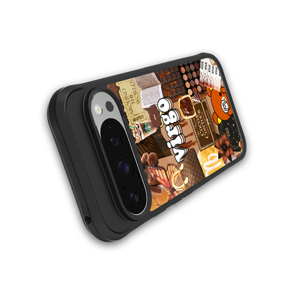 virgo aesthetic collage back phone cover | glass case for google pixel 9 pro xl
