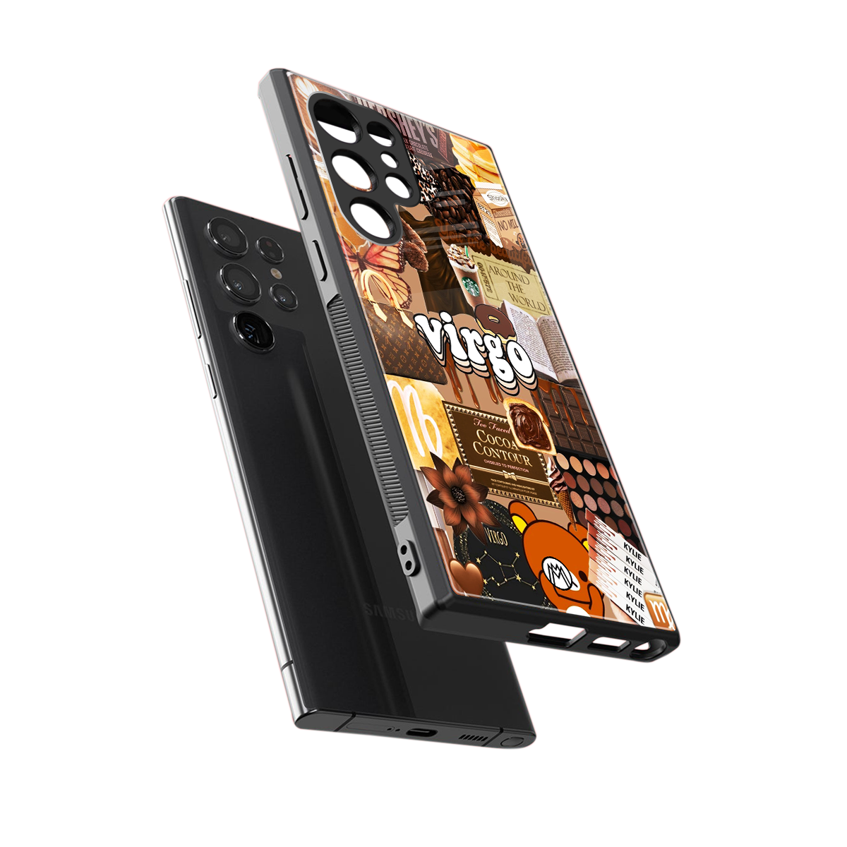 virgo aesthetic collage back phone cover | glass case for samsung galaxy s23 ultra