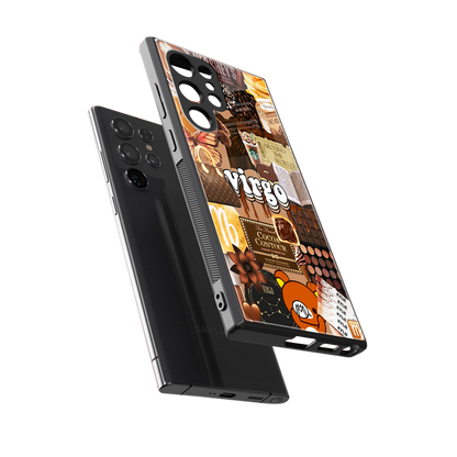 virgo aesthetic collage back phone cover | glass case for samsung galaxy s23 ultra