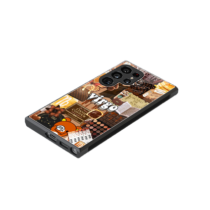virgo aesthetic collage back phone cover | glass case for samsung galaxy s24 ultra