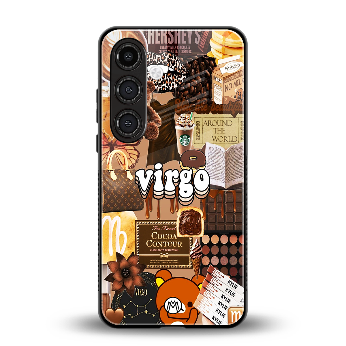 virgo aesthetic collage back phone cover | glass case for samsung galaxy s24 plus