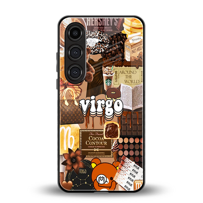 virgo aesthetic collage back phone cover | glass case for samsung galaxy s25 plus