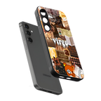virgo aesthetic collage back phone cover | glass case for samsung galaxy s25