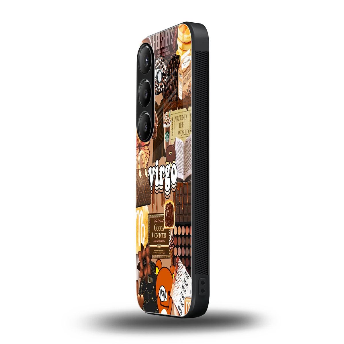 virgo aesthetic collage back phone cover | glass case for samsung galaxy s24 plus