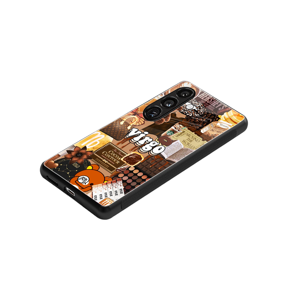 virgo aesthetic collage back phone cover | glass case for samsung galaxy s24 plus