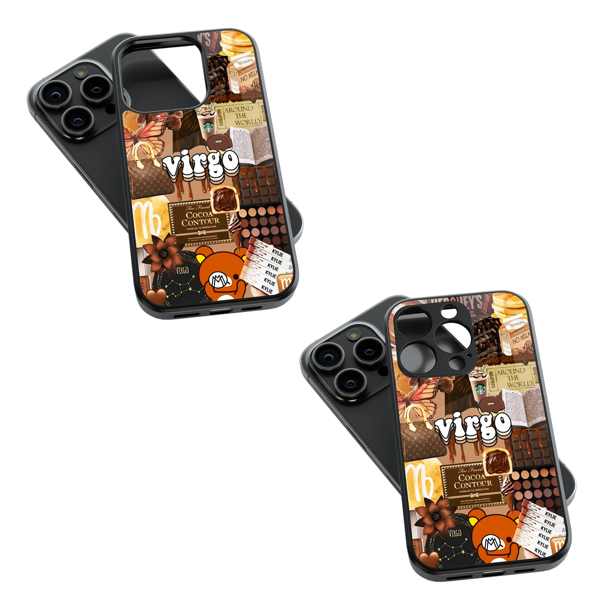 Trendy Glass Back Mobile Case for iPhone, Samsung, Redmi, OnePlus, Google Pixel, Motorola