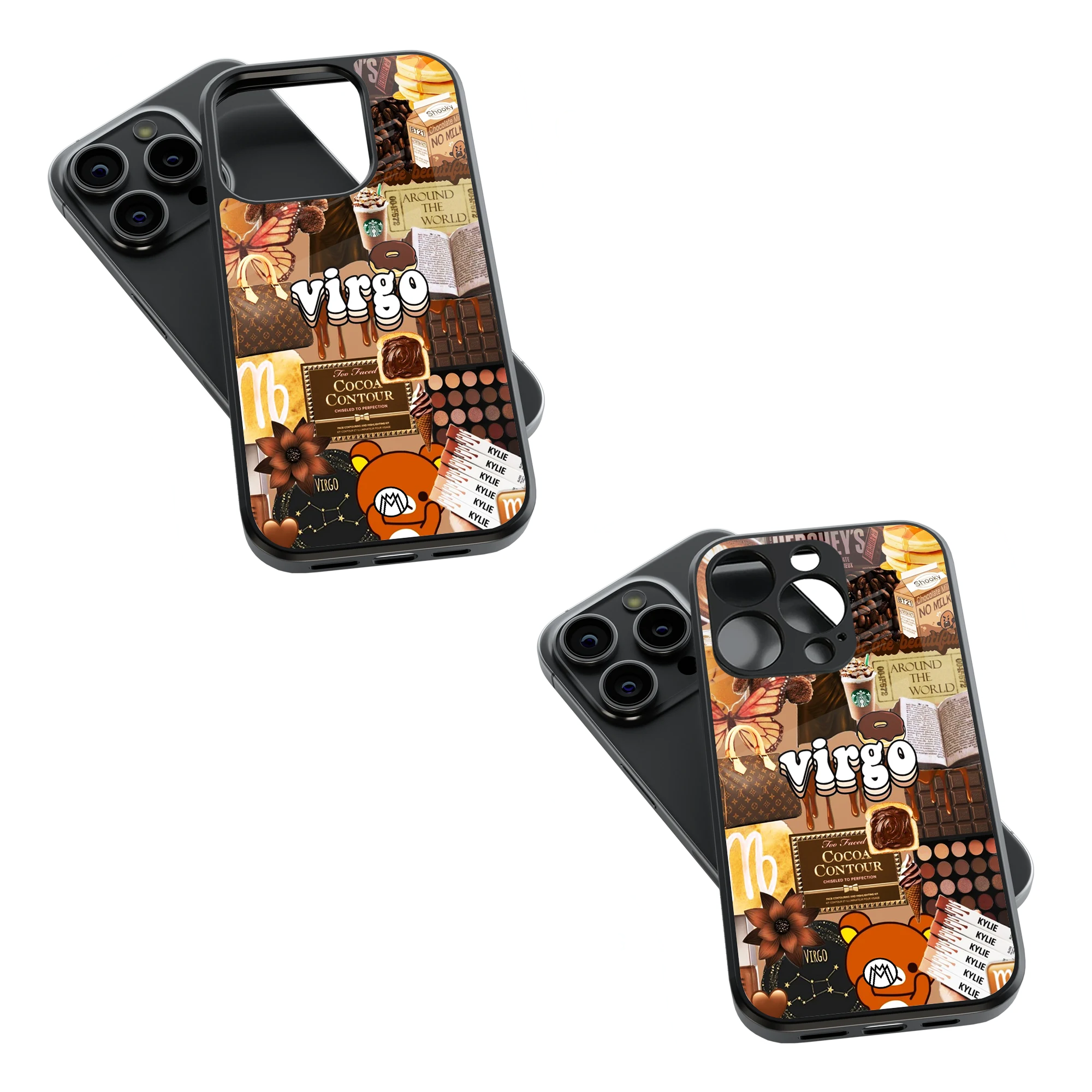 Trendy Glass Back Mobile Case for iPhone, Samsung, Redmi, OnePlus, Google Pixel, Motorola