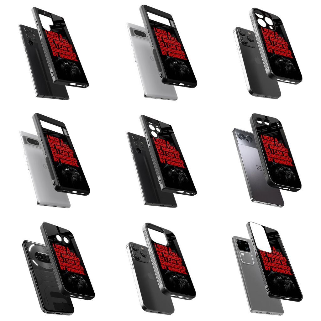 Durable Glass Back Mobile Case for iPhone, Samsung, OnePlus, Google Pixel, Redmi, Vivo, Oppo
