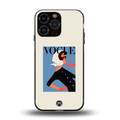 vogue lady back phone cover | glass case for iphone 13 pro max
