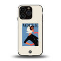 vogue lady back phone cover | glass case for iphone 13 pro
