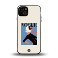 vogue lady back phone cover | glass case for iphone 13