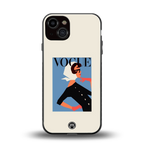 vogue lady back phone cover | glass case for iphone 13