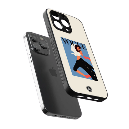vogue lady back phone cover | glass case for iphone 14 pro max