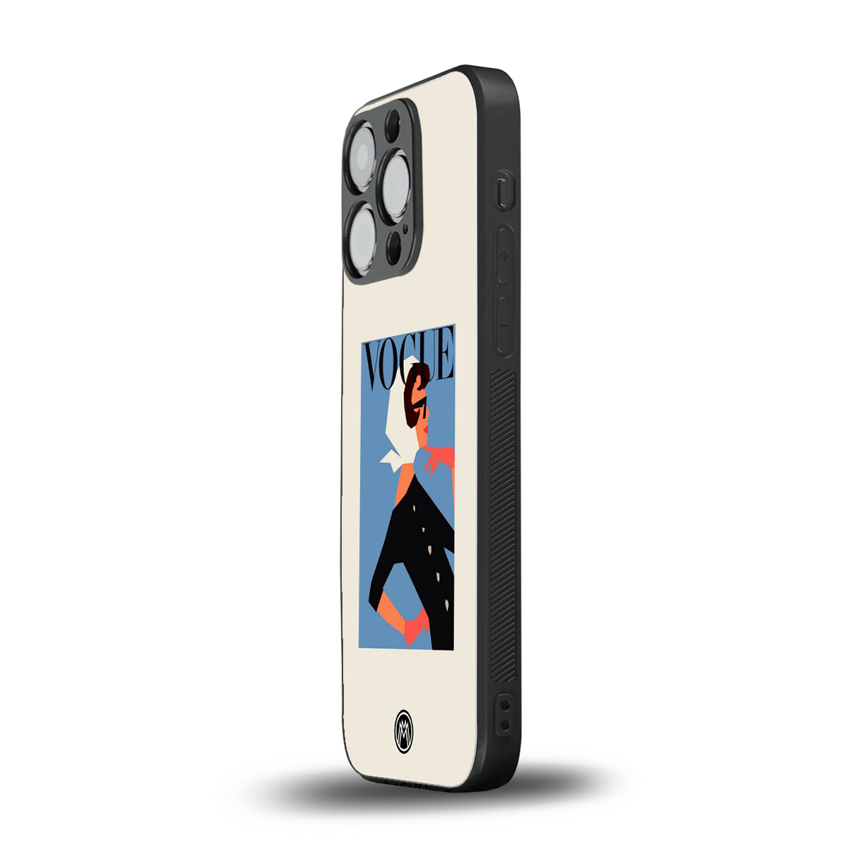 vogue lady back phone cover | glass case for iphone 15 pro