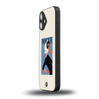 vogue lady back phone cover | glass case for iphone 16 plus