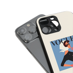 vogue lady back phone cover | glass case for iphone 14 plus