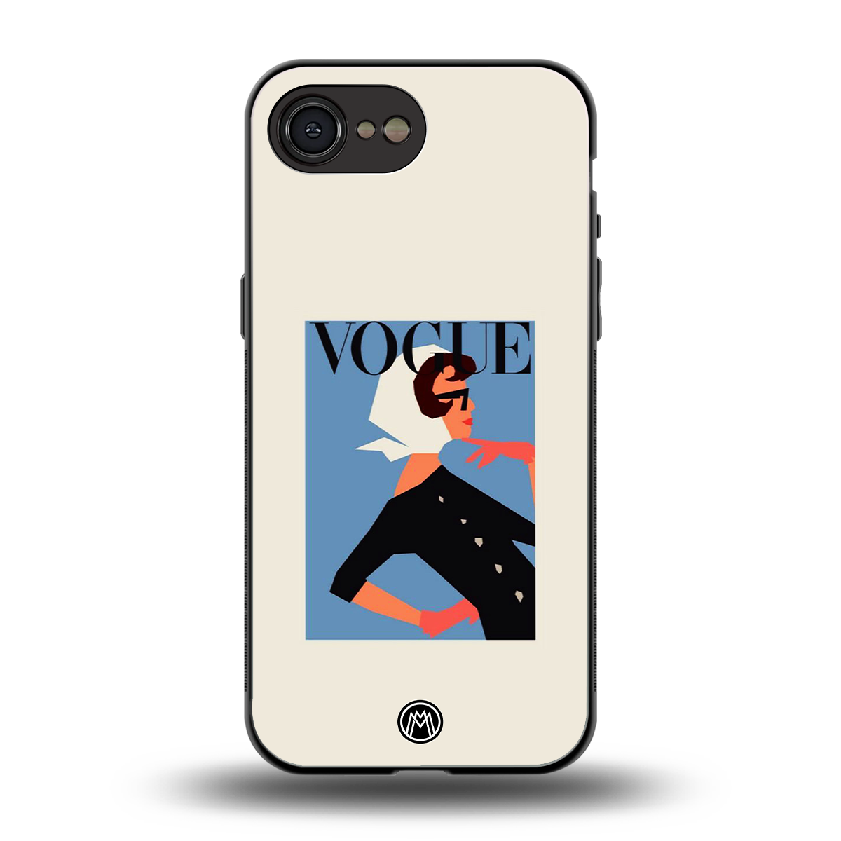 vogue lady back phone cover | glass case for iphone 16e
