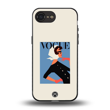 vogue lady back phone cover | glass case for iphone 16e